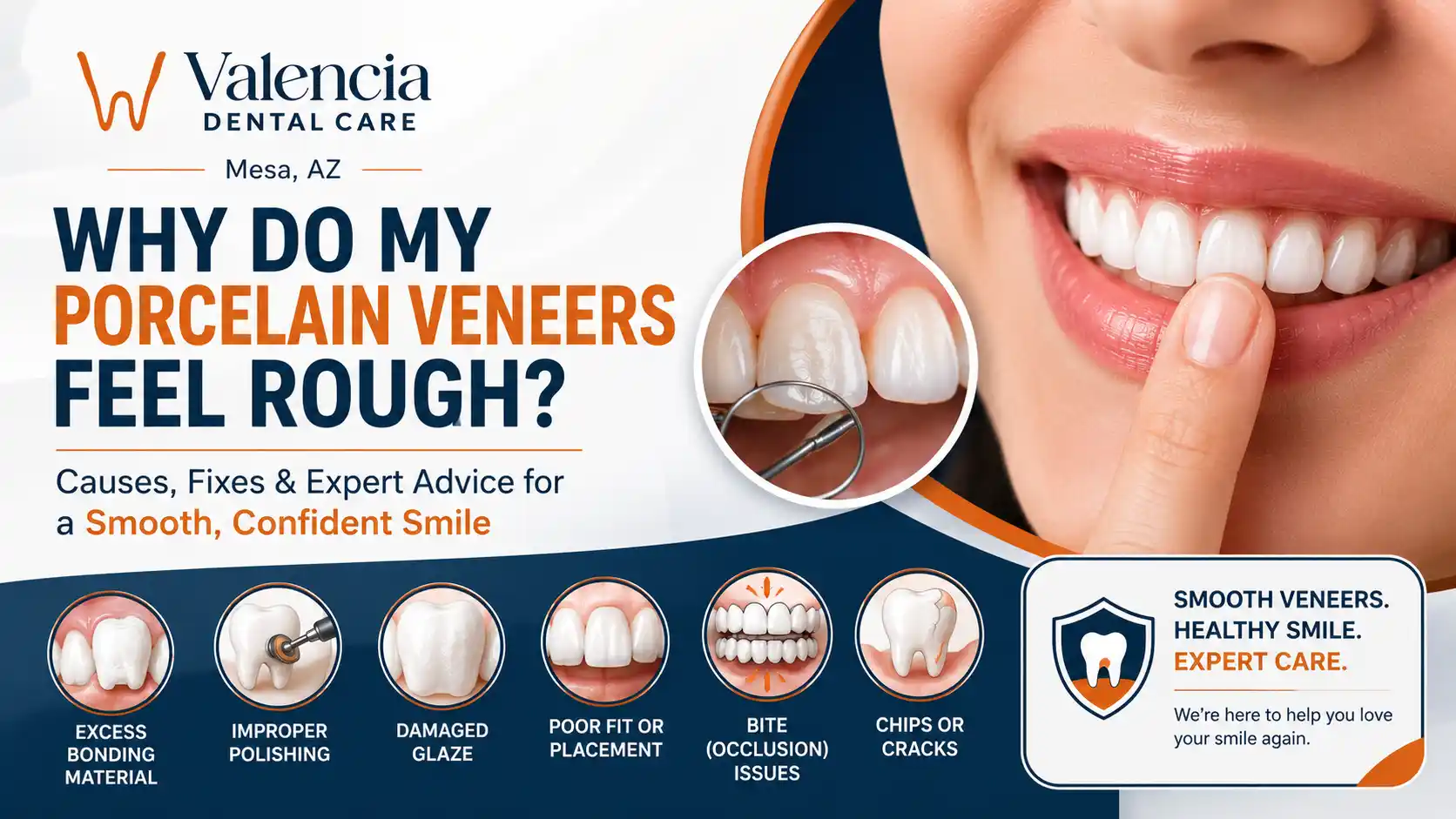 why do porcelain veneers feels rough