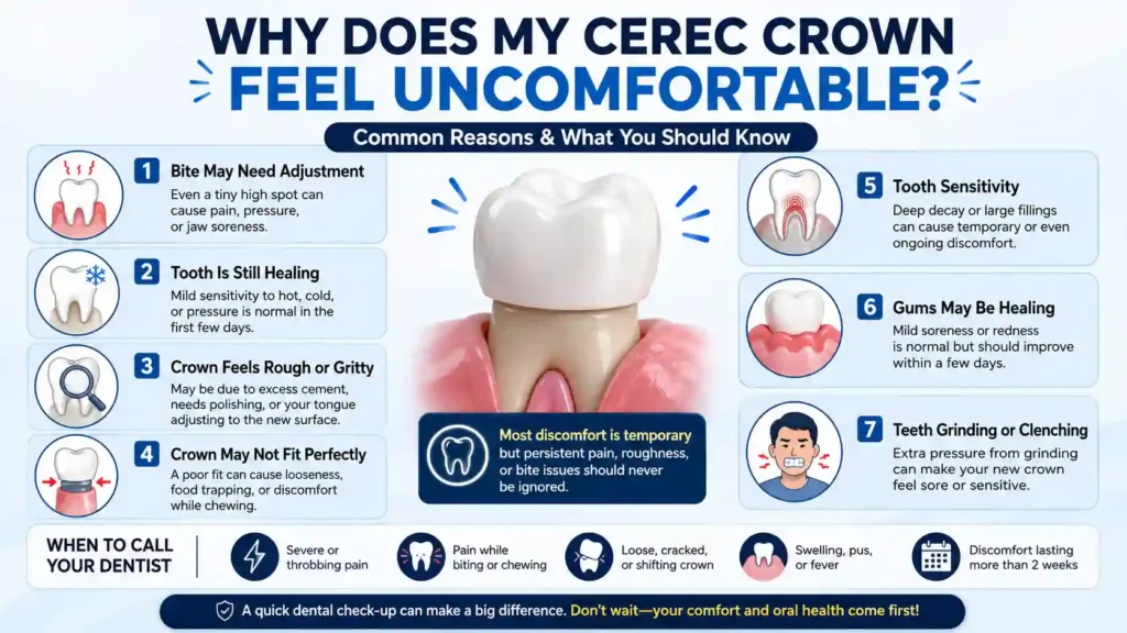 Why Does My CEREC Crown Feel Uncomfortable?